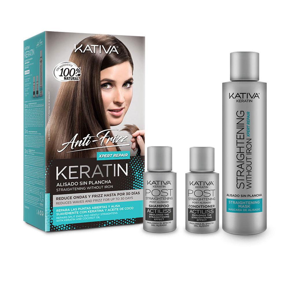 DP119516NE Kativa Keratin Anti-Frizz Kit Di Stiratura Capelli Lisciante Senza Ferro - immagine 1