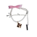 Inca Pulsera De Perlitas Con Adornos Colgantes Lote Braccialetto Accenti Dorati Chic