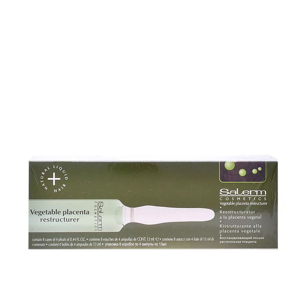 DP198415NE Salerm Vegetable Placenta Ampolle Ristrutturanti Capelli Forti E Splendenti - immagine 1